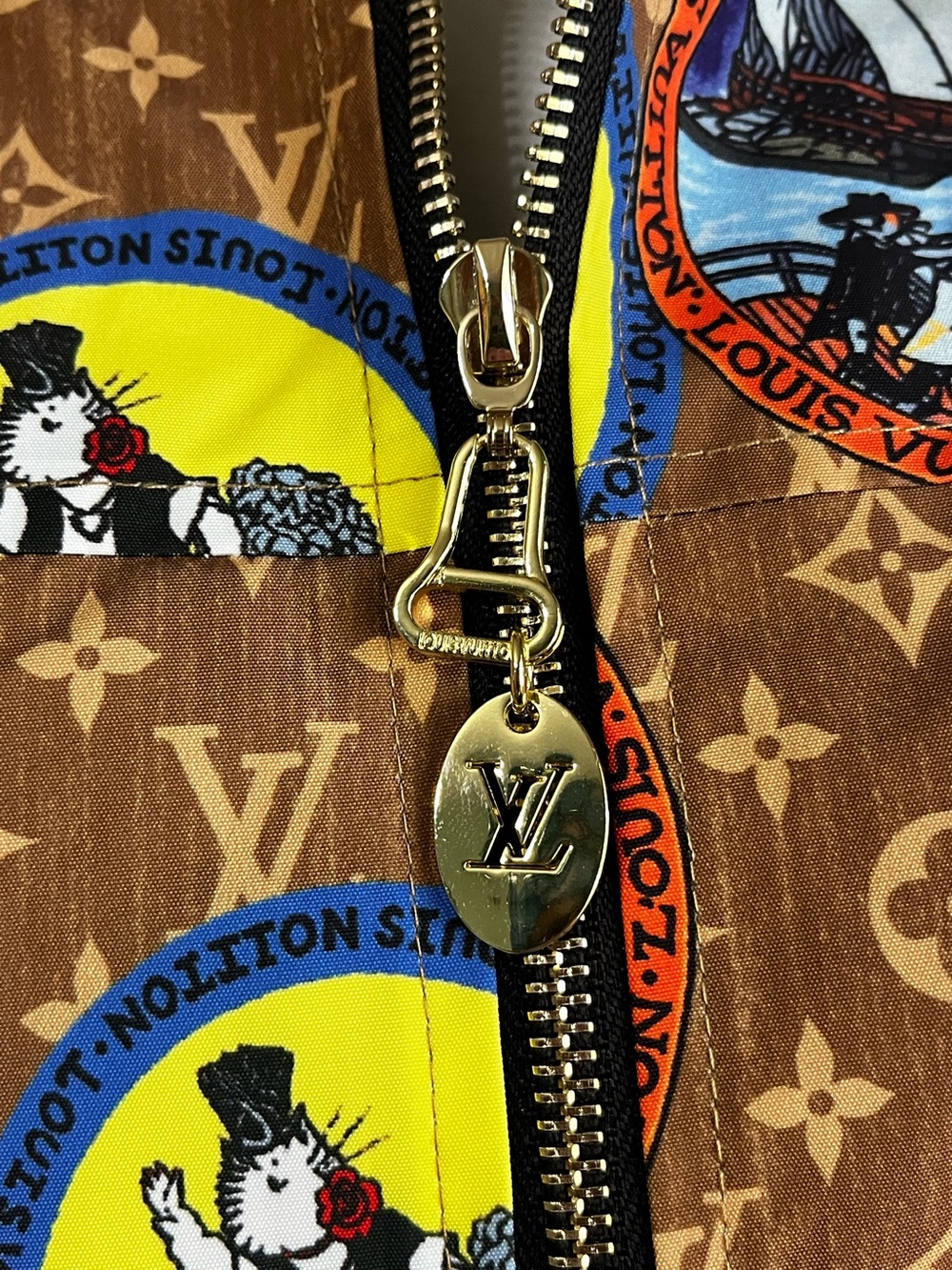 Louis. Vuitton. Coddington Cat Stamp Lightweight Hooded Windbreaker Jacket NWT - Picture 4 of 14